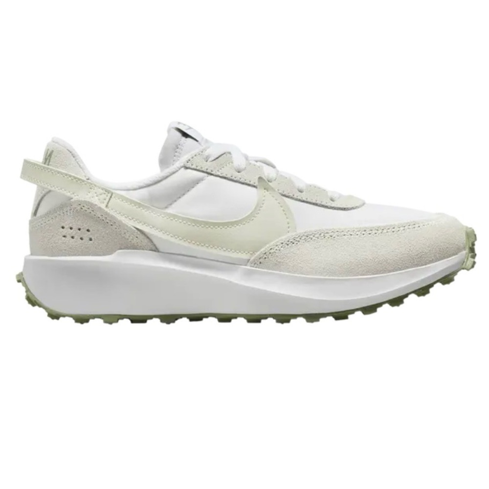 Nike White and Light Green Women's Athletic Sneakers